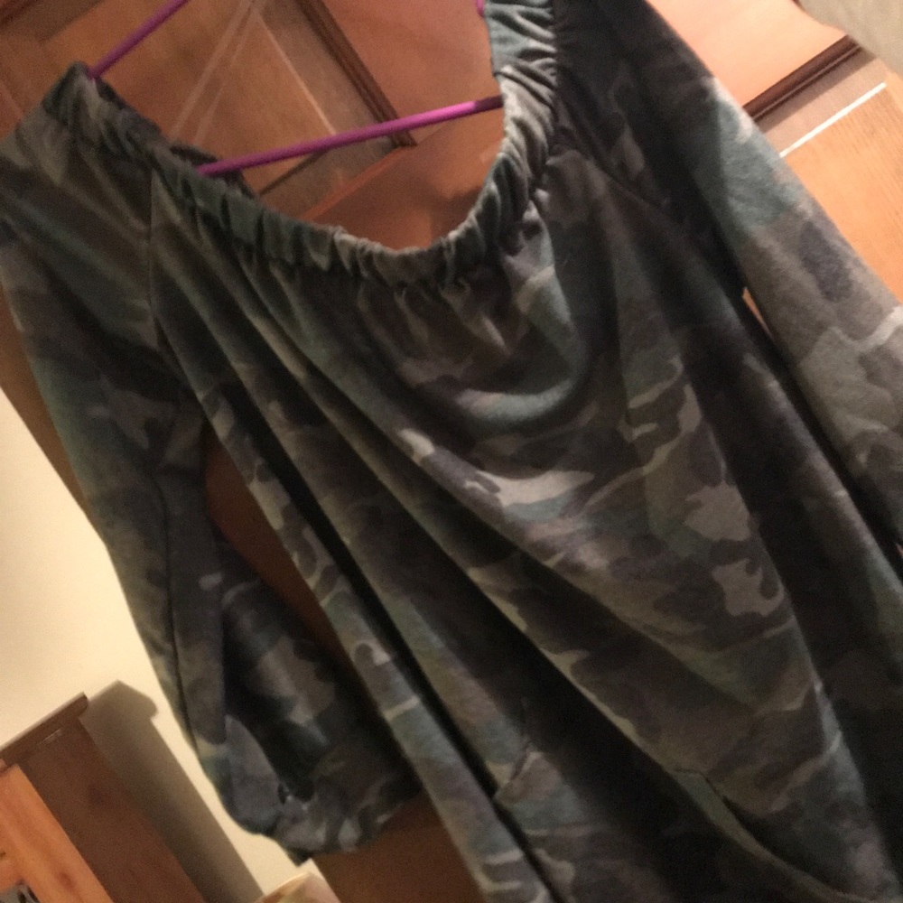 camouflage slouchy dress